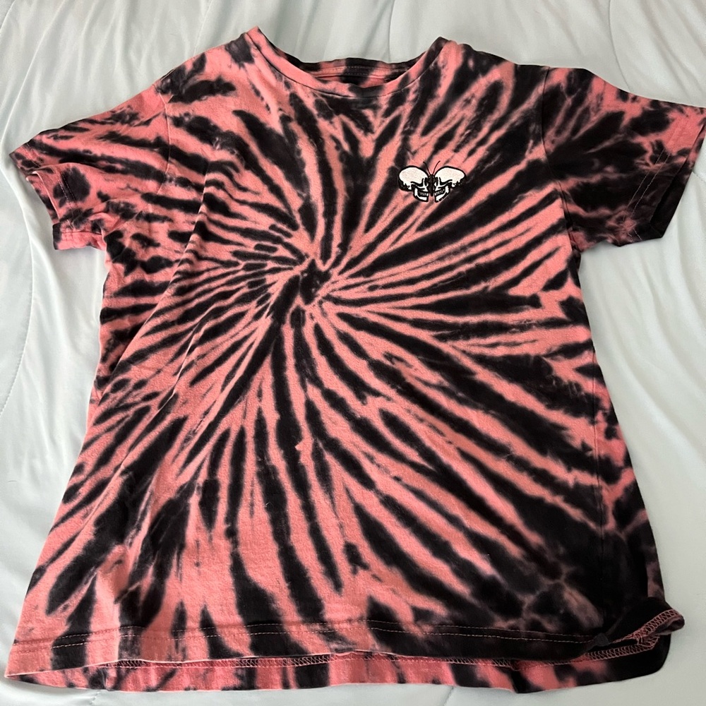 Kids Tie-Dye T-Shirt - Pink and Black